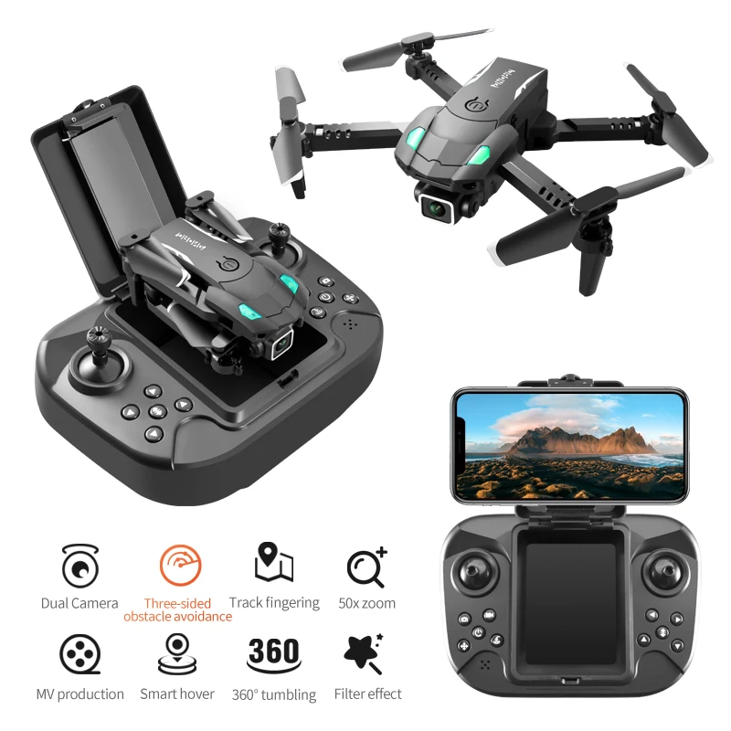 FPV 미니 S128 드론, 4K 전문 카메라 높이 고정, RC 접이식 쿼드콥터 드론, 장애물 회피 장난감 선물, 2024 신제품