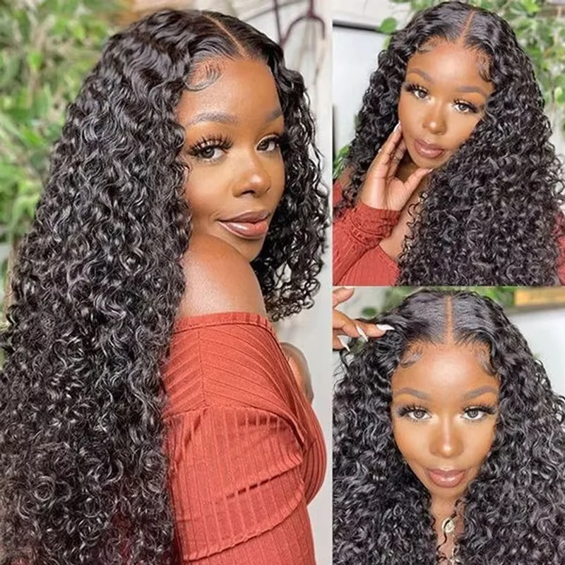 220% 30 Inch Burmese Curly 7x6 Transparent Lace Vietnamese Raw Hair Human Hair Wigs Bouncy Curly Deep Curly Lace Frontal Wig