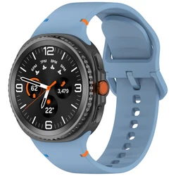 Premium Sports Silicone Band for Galaxy Watch 8 - Quick Release Bracelet (Official Blue)