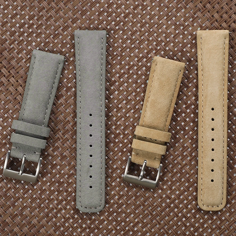 Premium Soft Suede Leather Vintage Watch Strap Bracelet