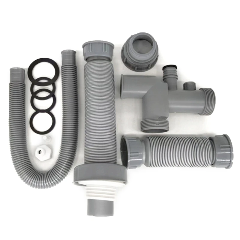 Sink Drain Pipe Set Retractable Deodorant Sewer Drainage Water Hose Wash Basin Drainer Bathroom Kitchen Accessories
