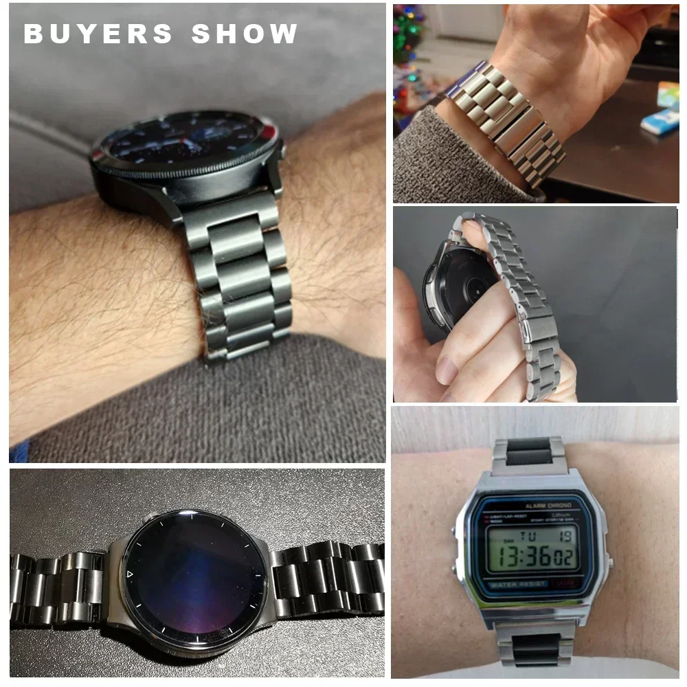 Premium 22mm Stainless Steel Watchband - Metal Strap Bracelet