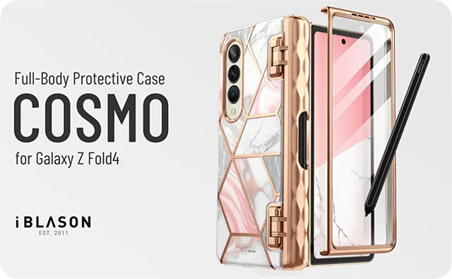 i-Blason Cosmo Pro - Protective case for cell phone - marble pink - for Samsung Galaxy Z Fold4