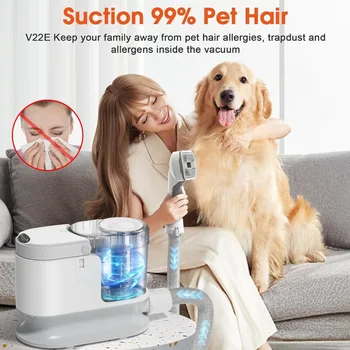 Pet Dryer 6 in 1 Dog Hair Vacuum Suction 99% Pet Hair Puppy 12KPa Strong Dog Grooming Vacuum Dogs Accessories Supplies Products 6