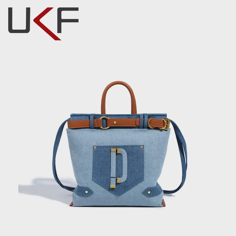 

UKF Women's Handbag Canvas Ladies Messenger Bag Women Casual Bag Clutch Bag Messenger Bag Female Shoulder Bag Designer Tote Bag