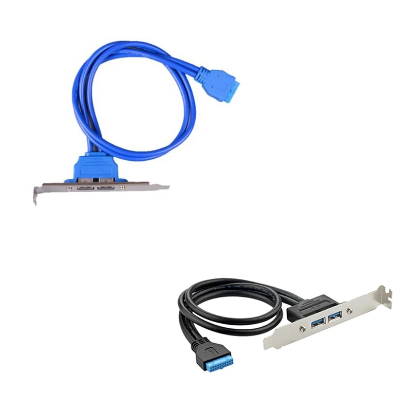 

Материнская плата 50 см для ПК, плата с 20 контактами на два порта USB, кабель-удлинитель, 2 порта USB