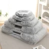Square Dog Bed Plush Pet Bed Winter Thickened Pad House for Dogs Bed Cat Sofa for Flyffy Dogs Sleeping Bed Sofa Removable Mat 4