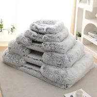 Lit carré en peluche pour animaux de compagnie, coussin épaissi, maison pour chiens et chats, canapé pour chiens Flyffy, lit de couchage pour animaux de compagnie, perfecpolymères, hiver 4