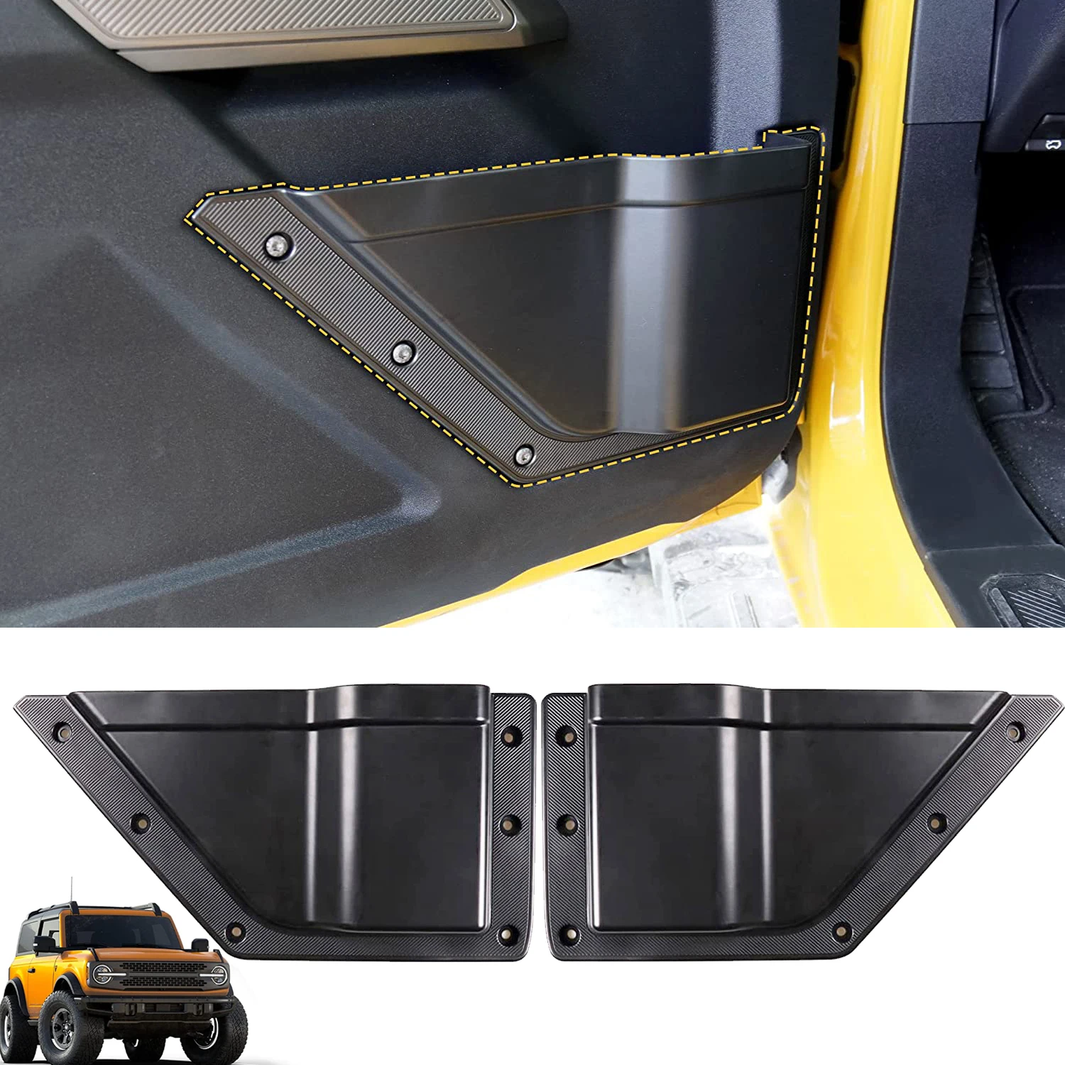 

Car Front Door Storage Pocket for Ford Bronco 2021 2022 2023 2/4door Door Side Insert Organizer Box Tray Container