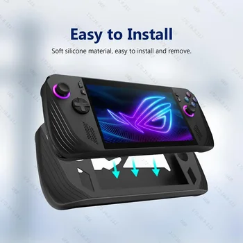 Custodia protettiva in silicone Custodia protettiva antiurto antigraffio con cordino adatta per console di gioco Asus ROG Ally X
