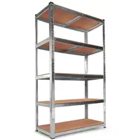 5 Tier Heavy Duty Steel Shelving Unit 11.8"W X 29.5"D X 59"H Garage Storage Rack Silver Simple Practical Design Rust Resistance 1