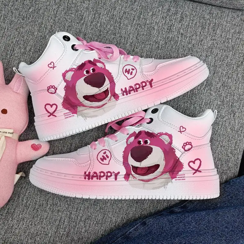 

Новинка Sanrios Cinnamoroll Lotso, дышащая обувь для доски, кавайная модная повседневная толстая подошва, доступны различные стили