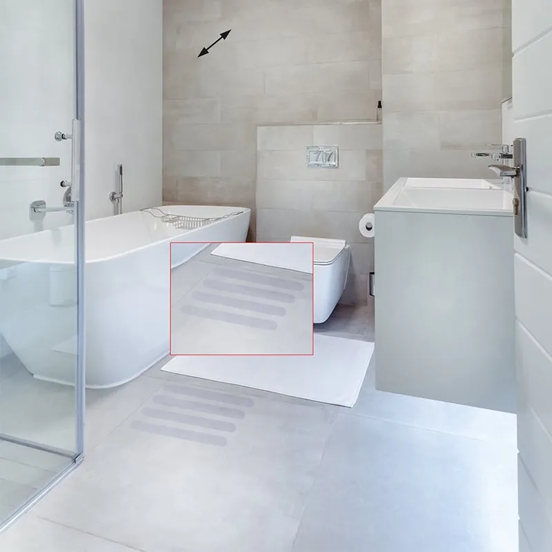 Description Picture 5 of item5/24 Pcs Anti Slip Strips Transparent Shower Stickers Bath Safety Strips Non Slip Strips for Bathtubs Showers Stairs Floors