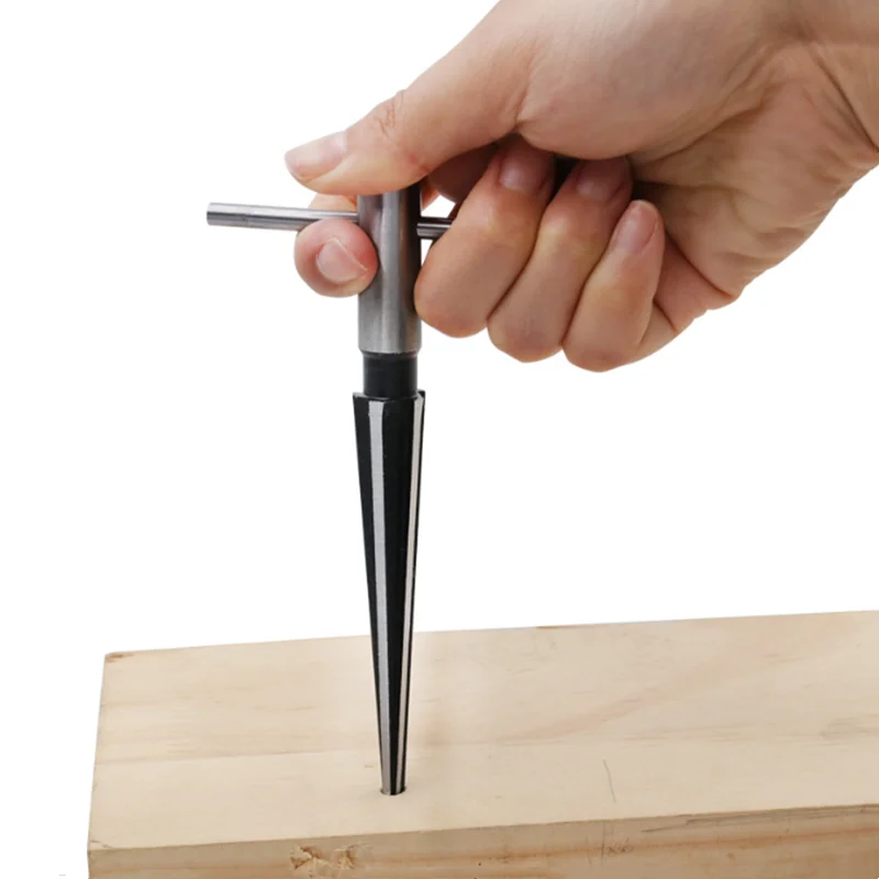 Manual conical T-handle reamer 1/8-1/2 3-13mm 5-16mm flared chamfer tool reamer For deburring and expanding pin holes hand reamer
