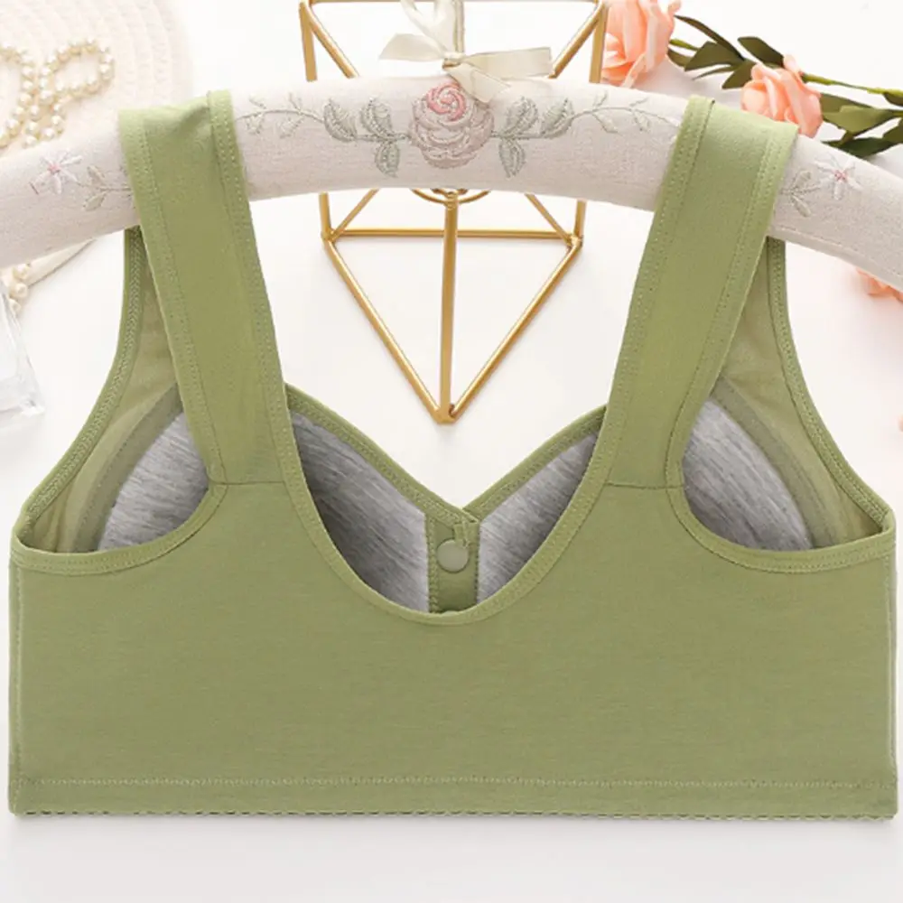 Comfortable Floral Printed Underwear Convenient Leaf Printed Tank Top Bra Vest Style Widened Shoulder Straps
