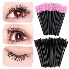 

Crystal Handle Eyebrow Mascara Wand Eyelash Spoolie Brush 50 pcs/set Wholesale Disposable Lash Wands Eyelash Extension Brush