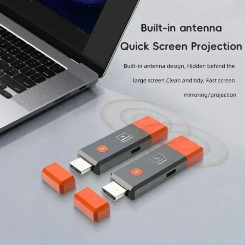 2025 Wireless Video Transmitter Receiver 50m 1080P HDMI-Compatible Adapters for Extender Display Adapter Cable Screen Mirror