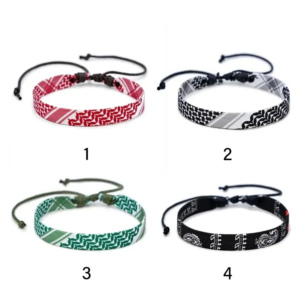 1/4/12 Teile/los Arabisch Ethnischen Stil Hand Gewebt Armband Einstellbare Spitze Up Neutral Strand Surfen Freundschaft Party Zubehör geschenk – Detail 8