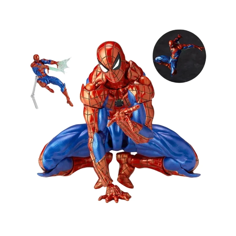 16Cm Kaiyodo Spider-Man 2.0 Revoltech Incredibile Yamaguchi Mk4 Peter Parker Anime Action Collection Figure Modello Giocattoli Regalo