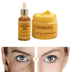 Turmeric Skin Care Sets Beauty Health Natural Organic Moisturizing Whitening Face Cream Acne Skin Care Cosmetics For Face Care