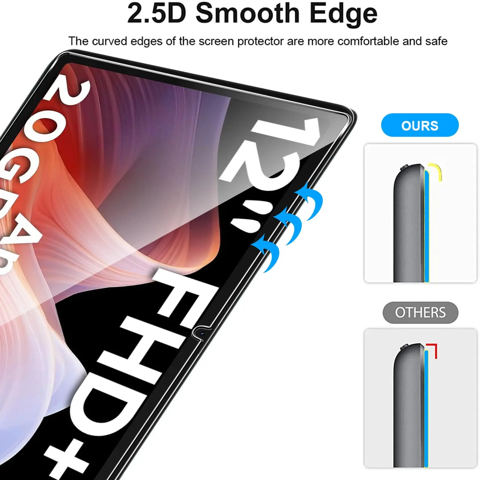 For Doogee T36 (12 inch) 2025 Screen Protector, 9H Tempered Glass Film, Anti Fingerprints,No Bubbles Anti-Scratch 4