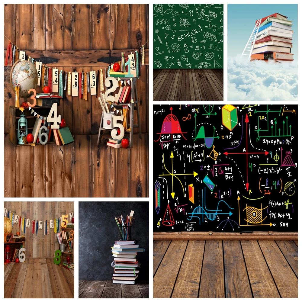 back-to-school-backdrop-books-pencil-brown-wooden-wall-floor-baby