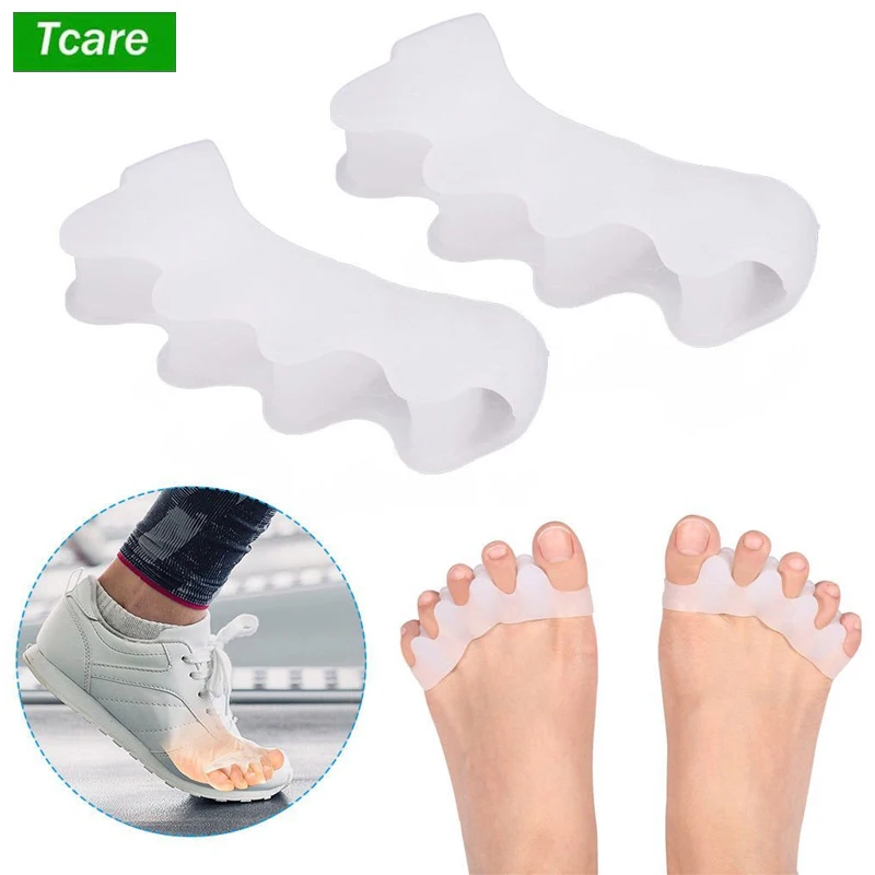 

Tcare 1 Pair = 2 Pcs Toe Corrector Silicone Gel Toes Separators Orthotics Stretchers Align Correct Overlapping Toes Dropshipping
