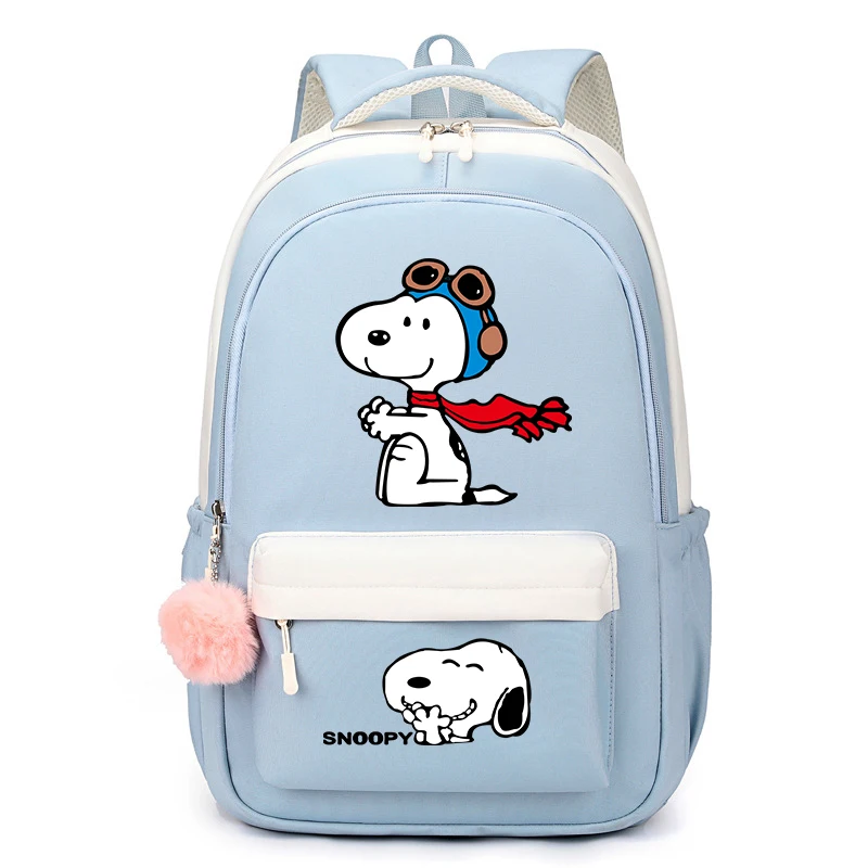 Snoopy Women Men Backpacks Mochilas Aestethic Backpacks for Teenager Canvas Laptop Backpack School Student Kawaii Bag Gift 2
