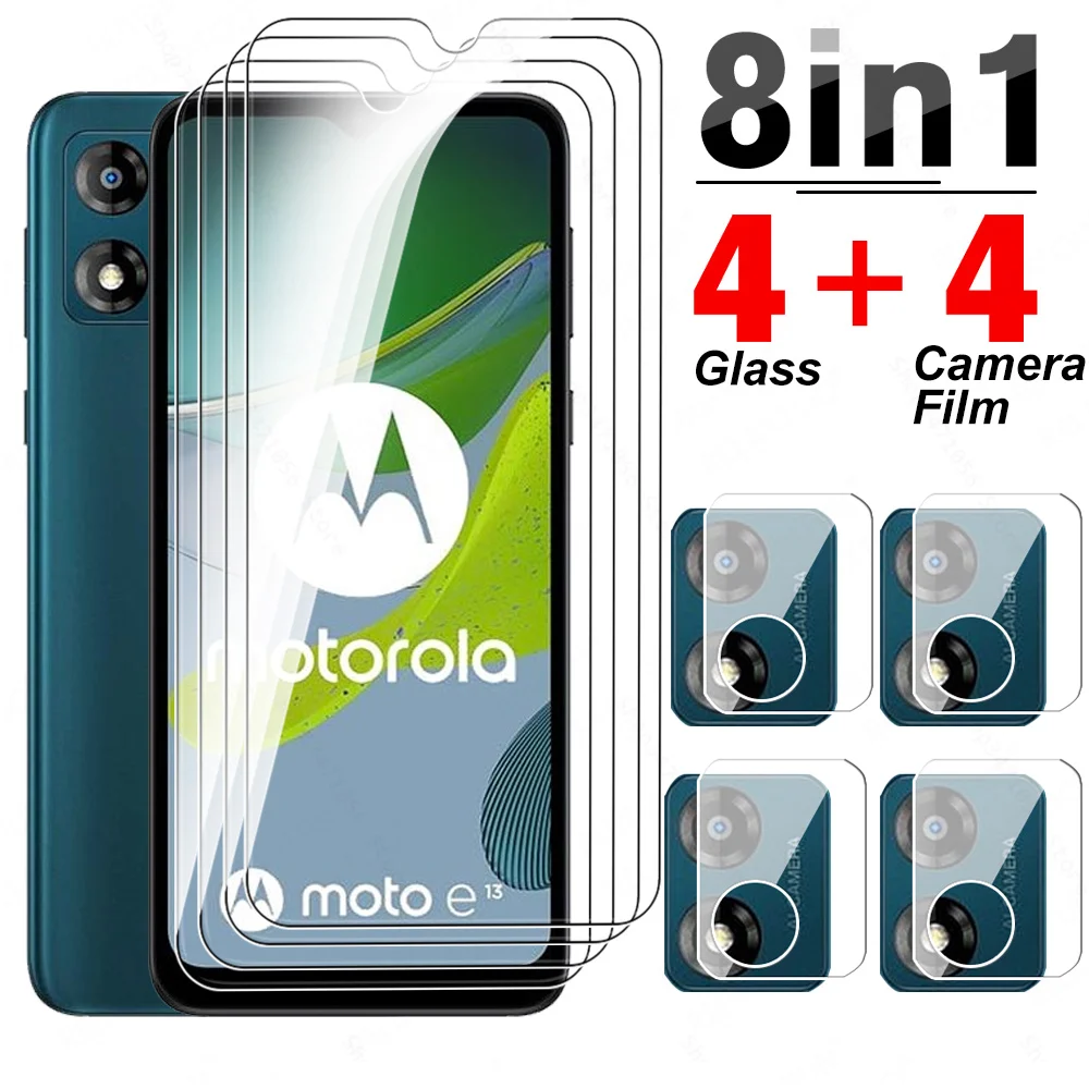 

8To1 9H Glass For Motorola Moto E13 4G Tempered Glass Film Moto Rola MotoE13 E 13 13E 2023 6.5inch Camera Lens Screen Protector