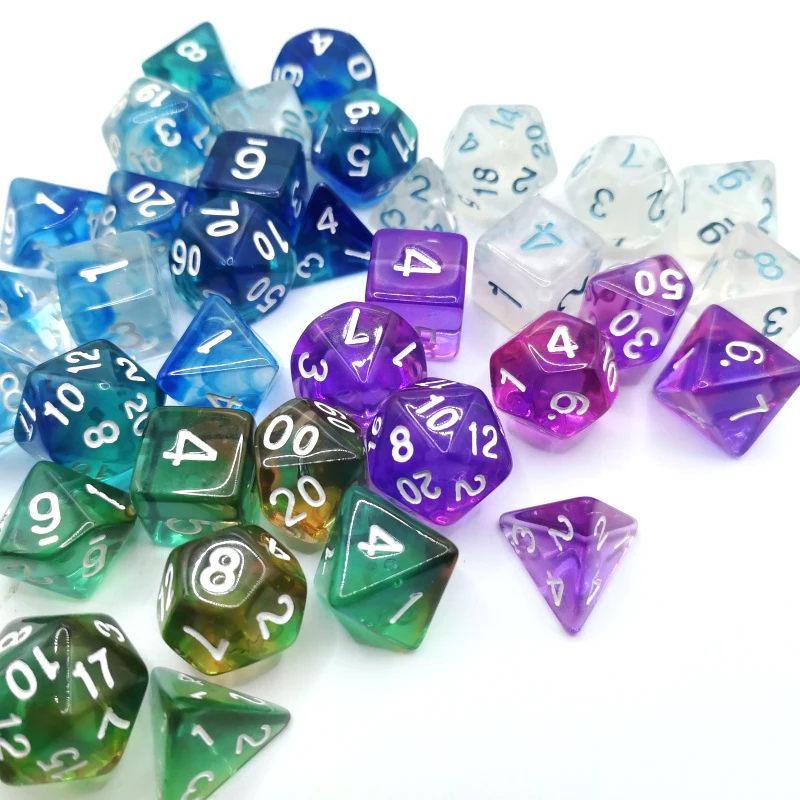 Dice DND Game Dice Rolling Game Set With Pouchs 10 Different Styles Available For Portable Toys DND RPG TRPG Games