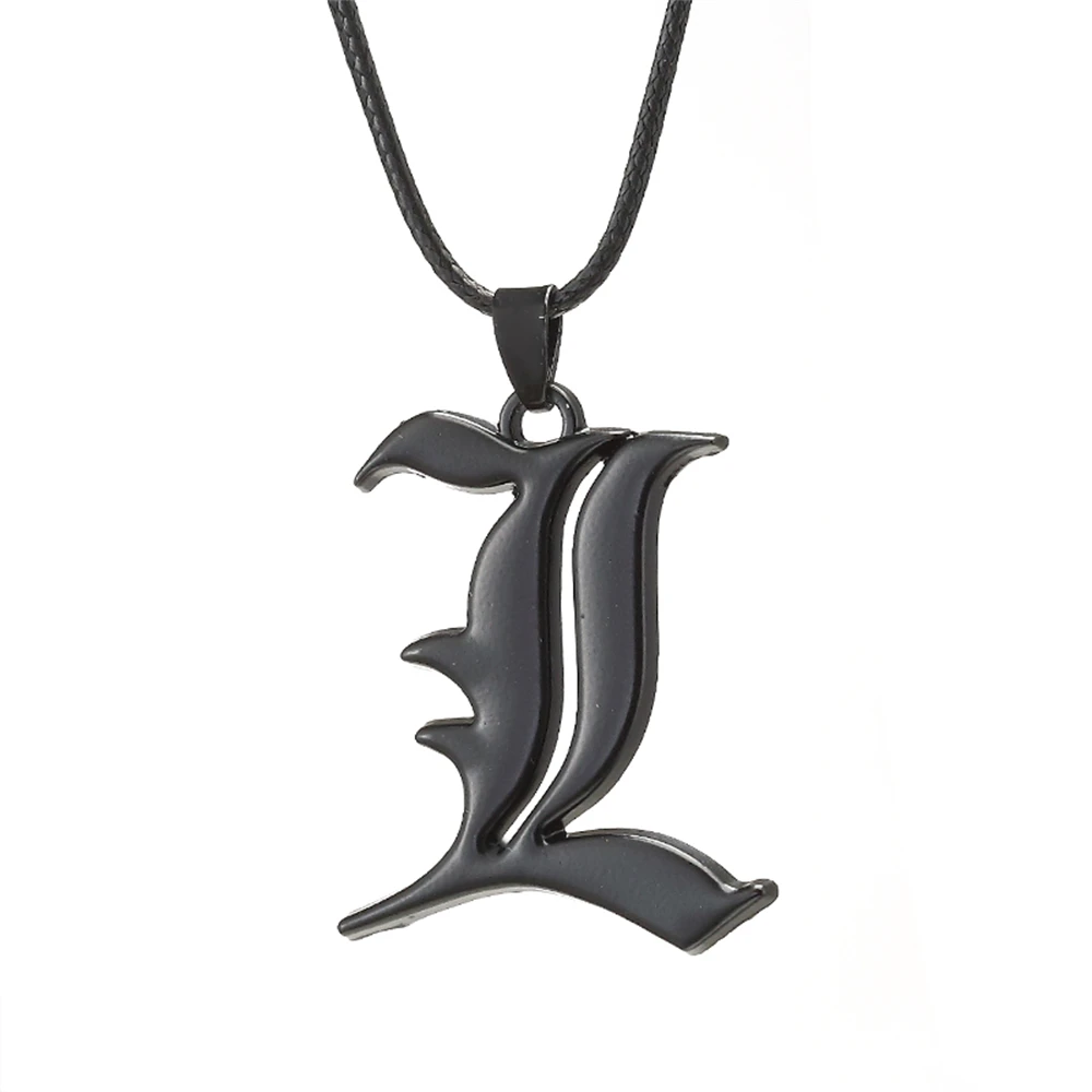 Anime Death Note Necklace Rope Leather Choker Fashion Black Note Book Model Pendant Necklace For Women And Men Accessory