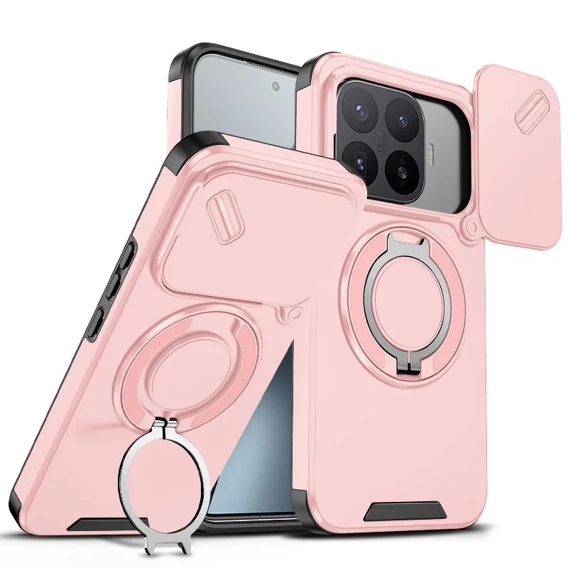 Enhanced Shockproof Armor Case with Camera Protection and Magnetic Stand