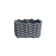  1/2PCs Hand-woven Storage Baskets Cotton Rope Weaving Box Sundries Cosmetic Organizer Desktop Storages Basket Panier Rangement 