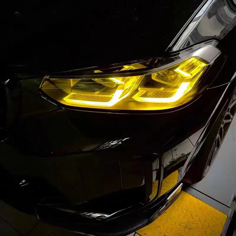 BMW X3 G01 X4 G02 LCI 2023 2022 레몬 옐로우 레드 블루 개조 LED 헤드라이트 주간 주행등 칩용 엔젤 아이즈 DRL 보드