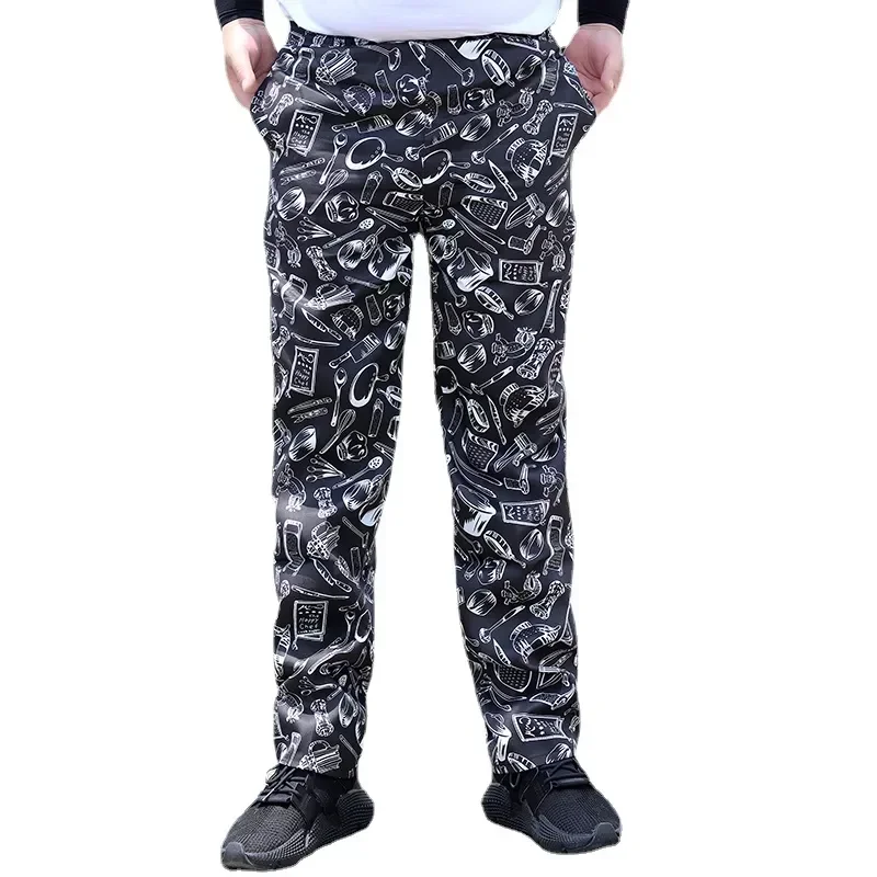 

Cook Pant Chef Stripe Waiter Waist Hotel Restaurant Food Work Bakery Elastic Peppers Red Service Catering Kitchen Pants Trousers