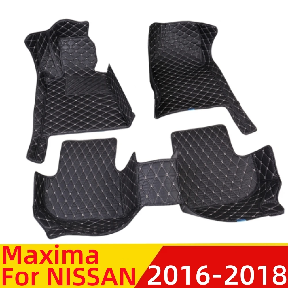 Car Floor Mats For NISSAN Maxima 2016 2017 18 Waterproof XPE Leather Custom Fit Front & Rear