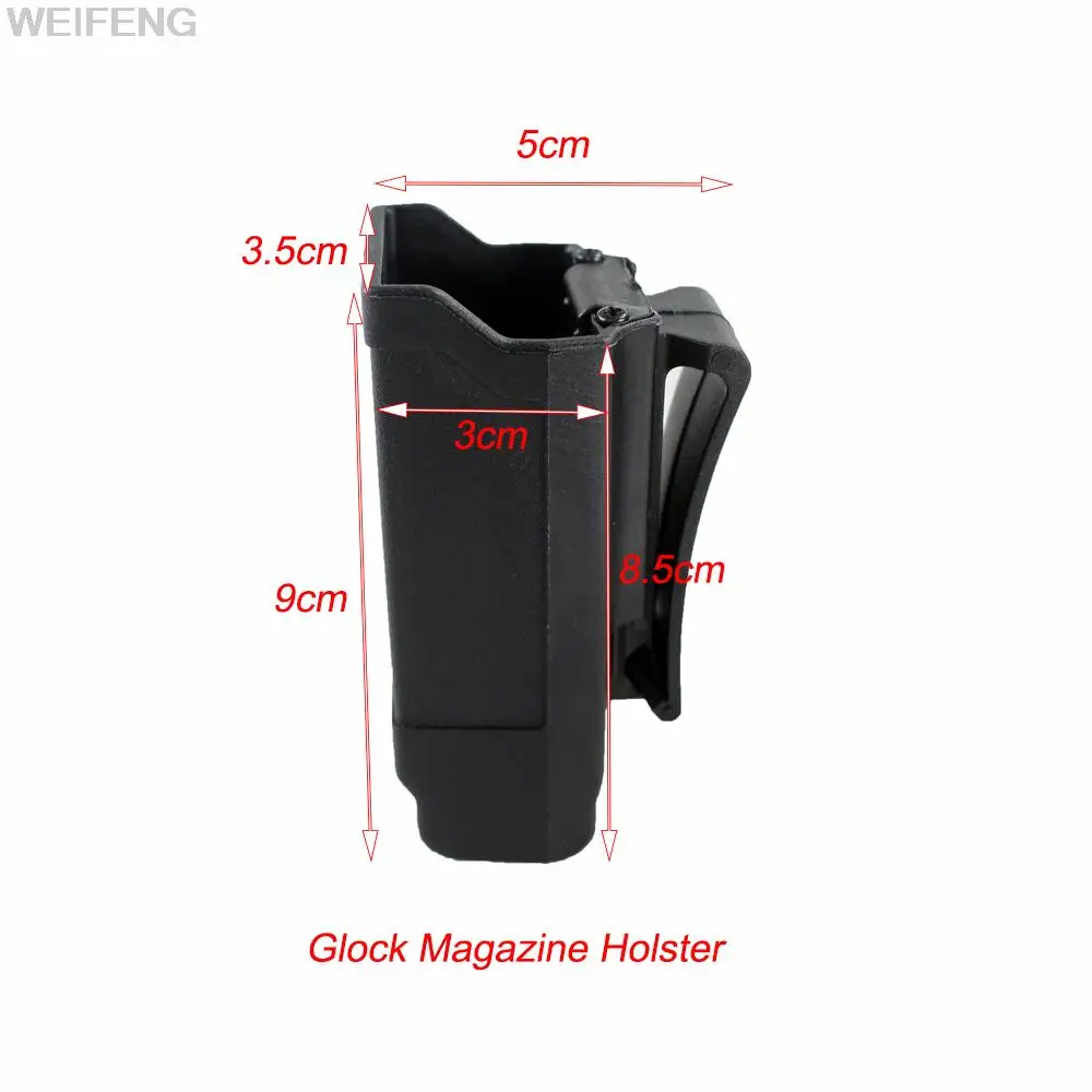 Tactical Magazine Pouch for Glock 17 19 Beretta M9 Universal 9mm .40 Mag Holster Case Military Hunting Accessories