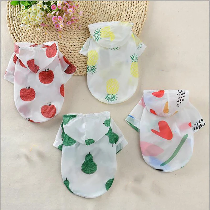 Pet Dog Raincoat Sun proof Clothing Summer Sun Protection Hoodie Small