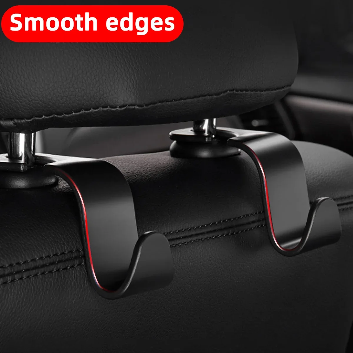 Car Hidden Seat Hook Multi-Purpose Carbon Fiber Texture Seat Back Creative Multi-function On-Board Hooks cargo trunk bag hook