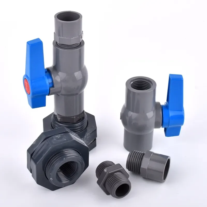 1Set 1/2" 3/4" 1" PVC Aquarium Fish Tank Connector Inlet Water Drain Pipe Joint Valve Irrigation Water Tank Bulkhead Fittings tank tap connector tank tap adapter plastic pipe connector water pipe connector pipe connector water pipe fitting irrigation pipe fitting plastic pipe fitting tank fitting connector