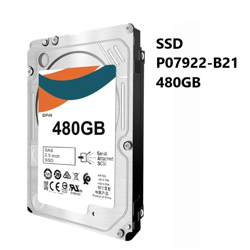 Nuovo Ssd P07922-B21 480Gb 2.5In Sff Ds Sata-6G Smart Carrier Uso Misto Unità A Stato Solido Per Server H + P-E-Proliant Gen9 Gen10
