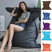 Bean Bag Cover Washable Solid Color 100x140cm Lazy Sofa Slipcover Laze Sofa Protector Slipcover (Sofa Not Included) Home Decor 1