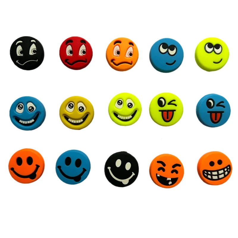 50Pcs Multiple Emoticon Silicone Tennis Racket Shock Absorbers 50 Pcs Tennis Damper Dampener Shock Antivibrador Dampening