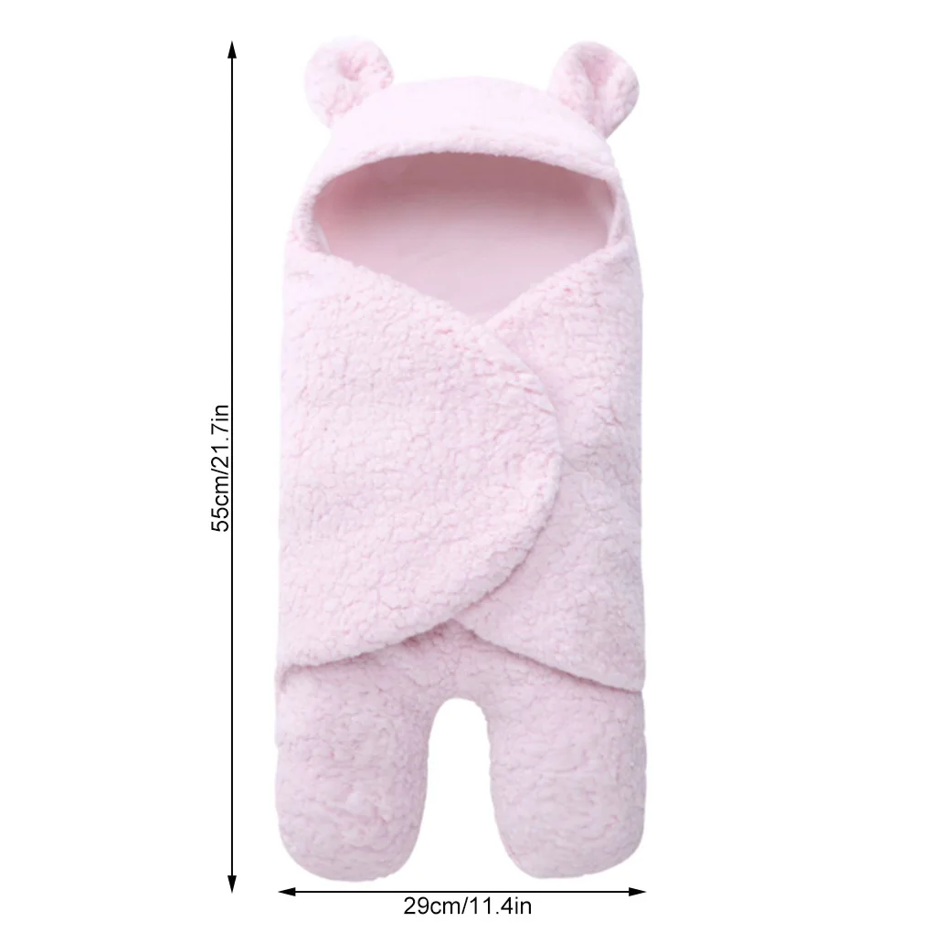 

Baby Plush Sleeping Bag Wrap Cartoon Warm Soft Blanket Newborn Infant Swaddle Photography Prop