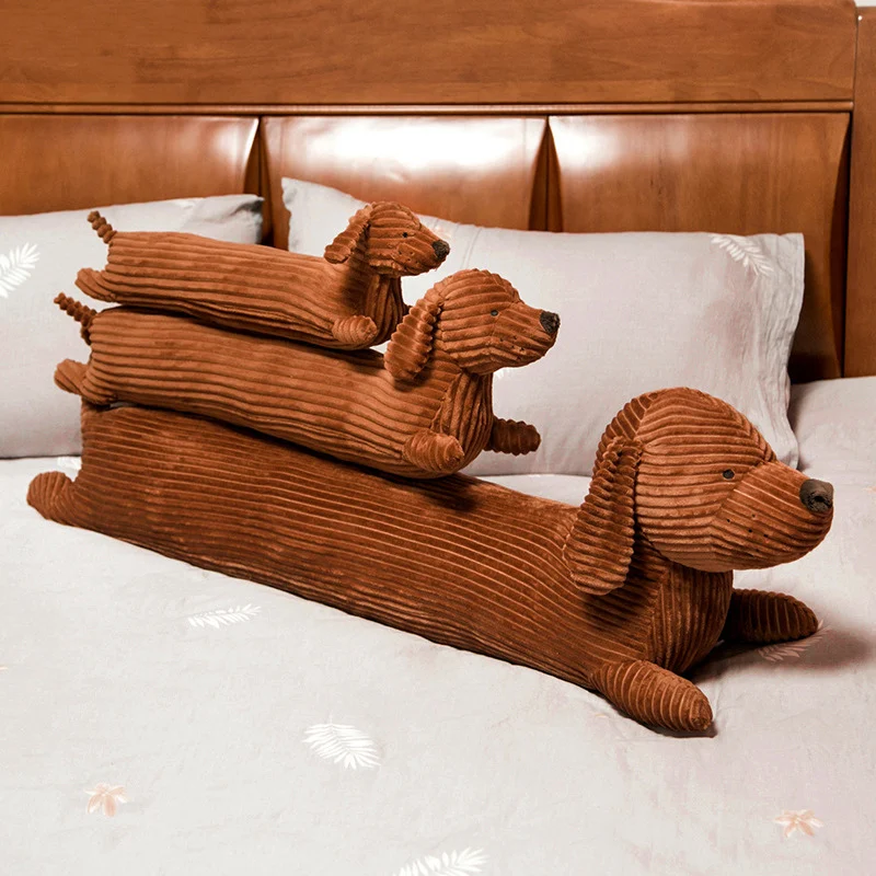 Peluche Teckel Longue - Jouet Doux En Peluche, Oreiller Décoratif Pour Canapé Ou Lit, Tailles 55/70/110 Cm