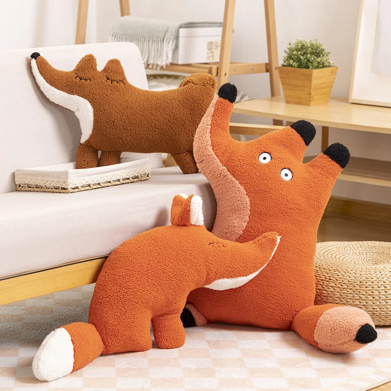 

Creative Cartoon Lovely Fluffy Fox Plush Throw Pillow Toy Anime Stuffed Animals Cartoon Soft Foxes Plushies Doll Toys Home Decor