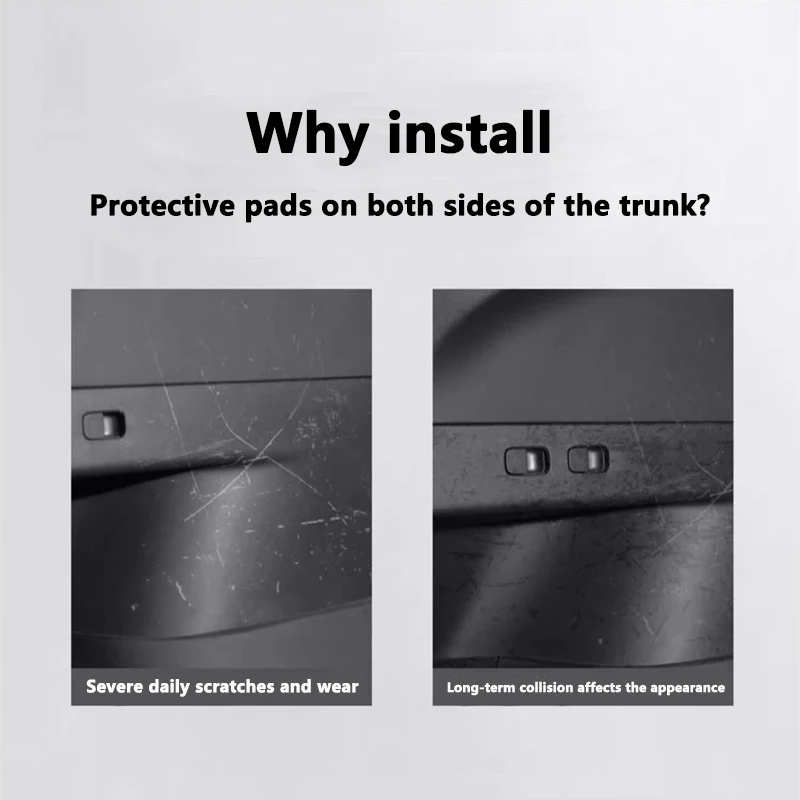 Hinten Stamm Beide Seite Wachen Pad Für Tesla Modell Y PU Leder Stamm Oberfläche Ecke Schutzhülle Cargo-Liner Anti Schmutzige Pads – Detail 3