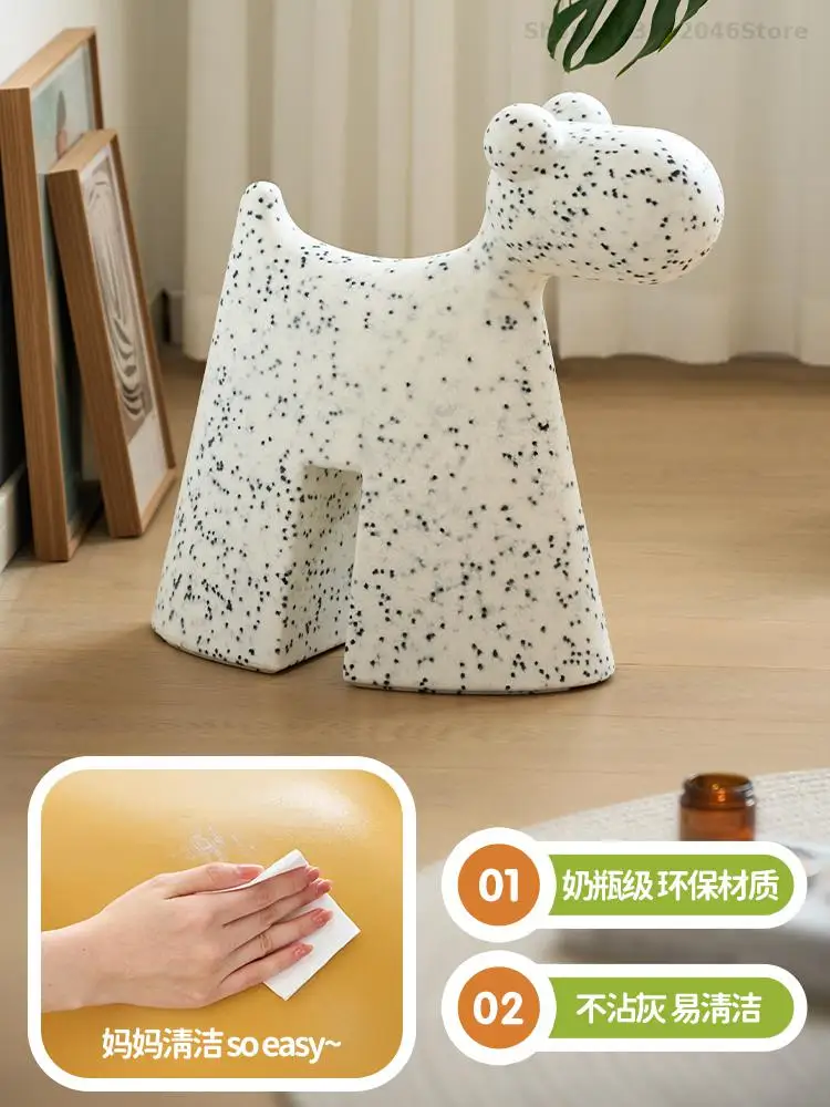 Internet Celebrity Ins Animal Sitting Stool Living Room Creative Puppy Low Stool Bedroom Household Cute Cartoon Children's