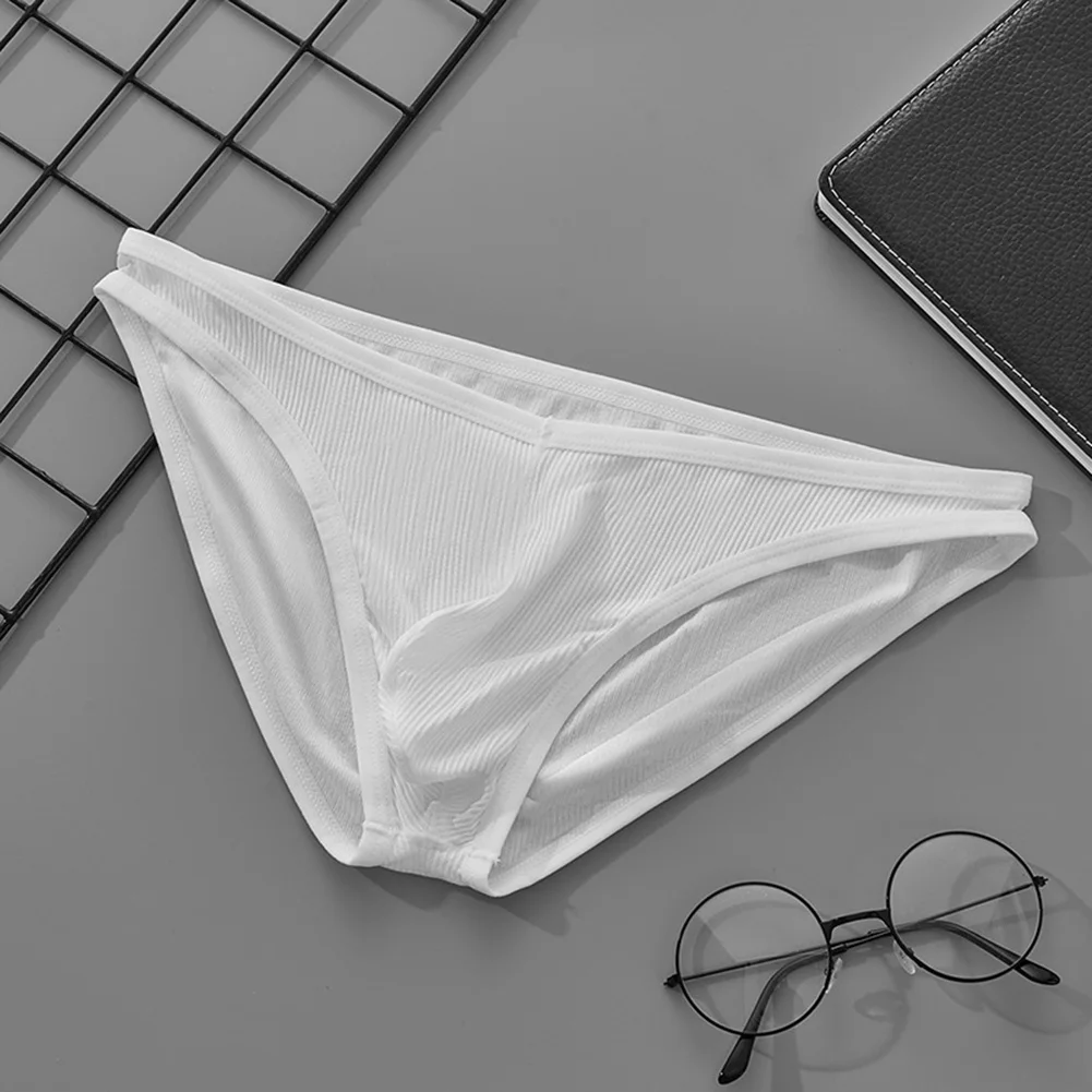

Sexy Men U Convex Pouch Briefs Low Waist Sports Panties Ultra Thin Thong Underwear Seamless Underpants Breathable Lingerie