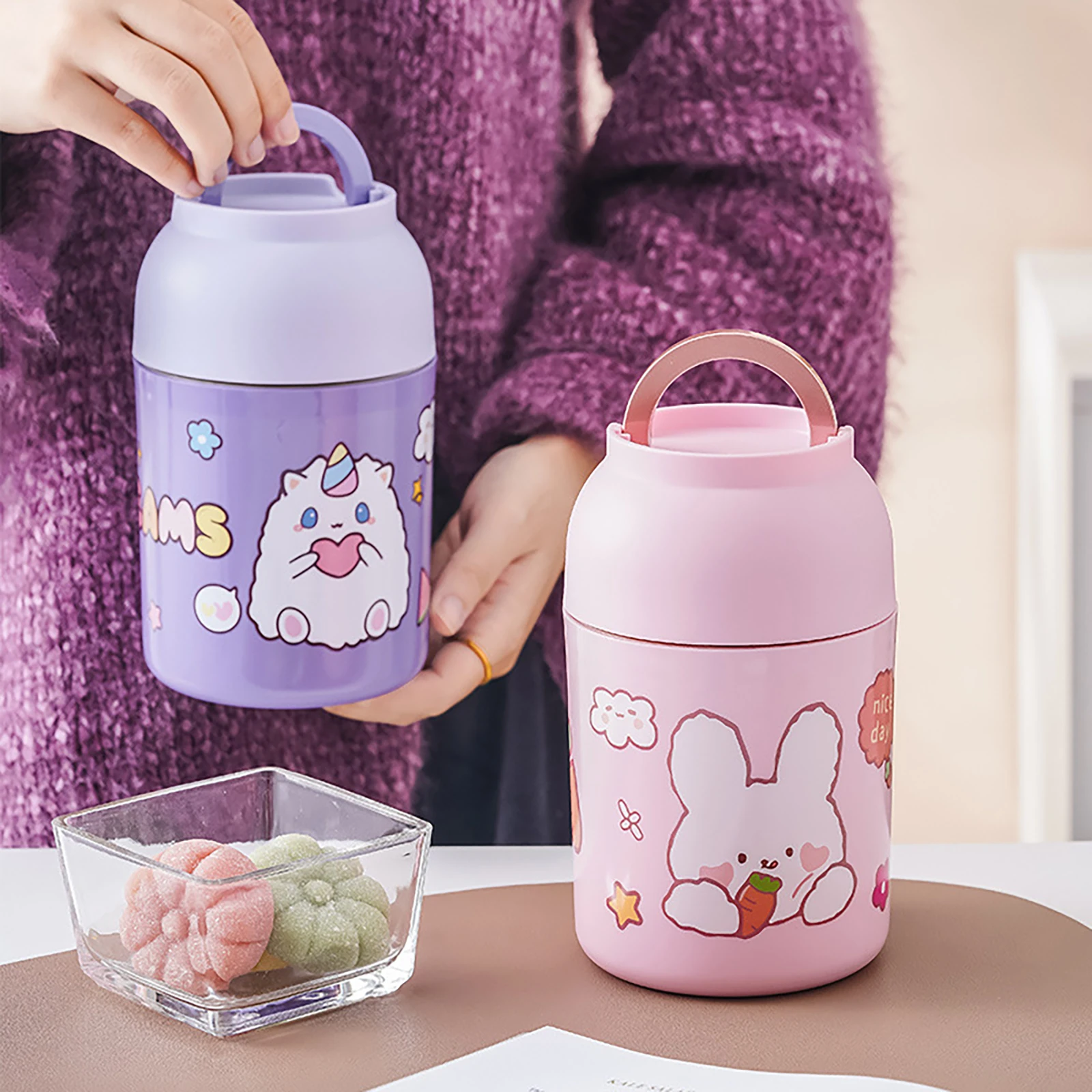 Stainless Baby Thermos Bottle  Baby Children Thermos Bottle - Cup Cover  Stainless - Aliexpress